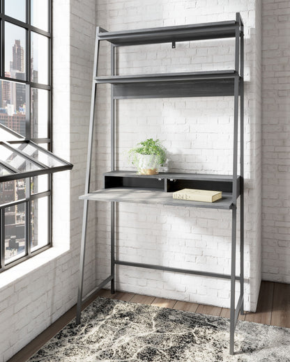 Yarlow - Home Office Desk and Shelf - Black