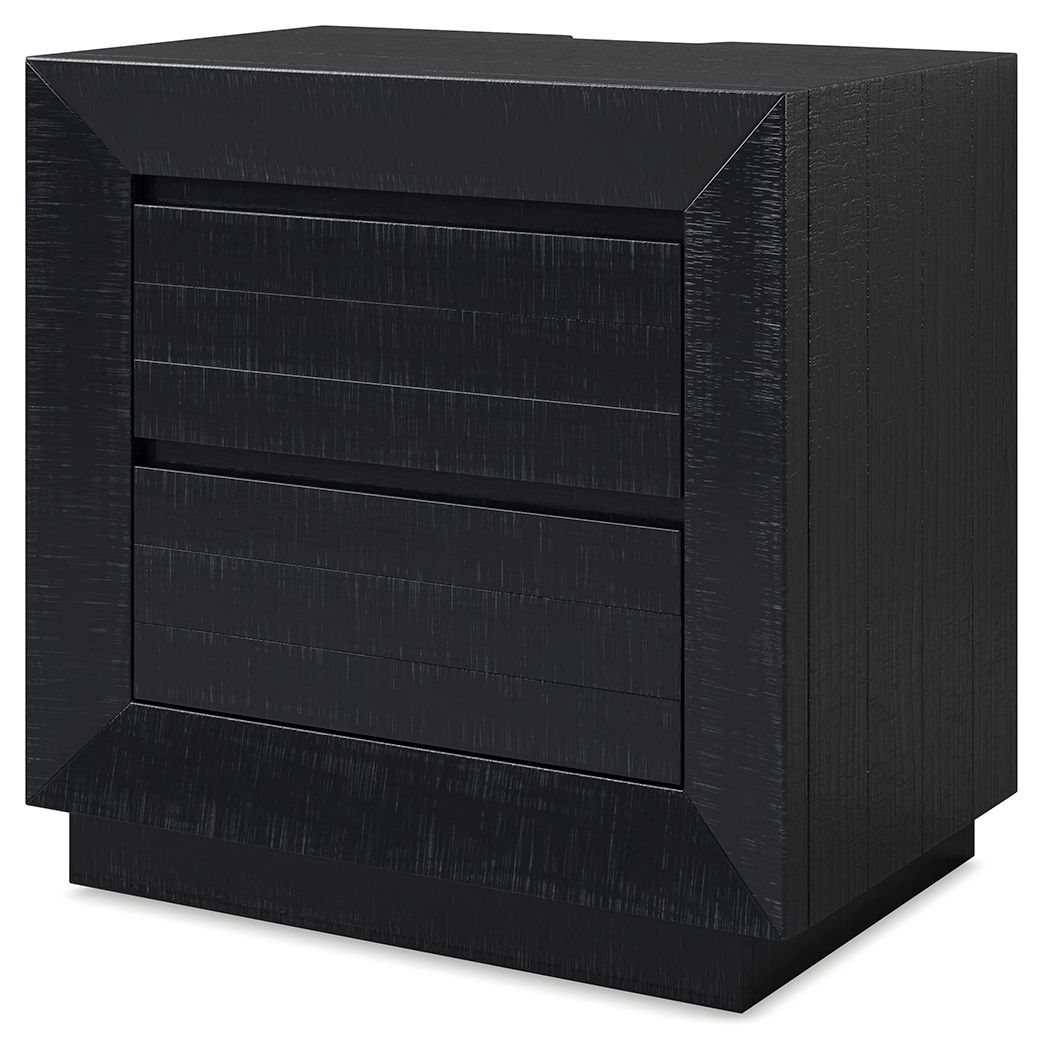 Londer - Two Drawer Night Stand - Black