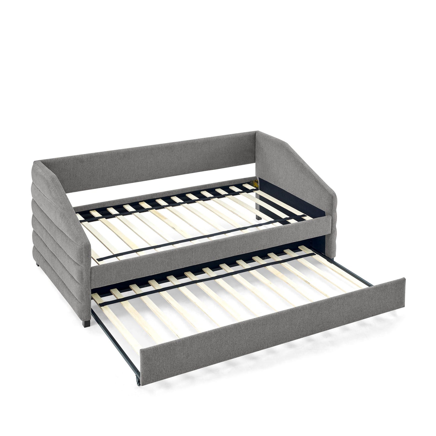 Elegant Daybed With Trundle Upholstered Tufted Sofa Bed