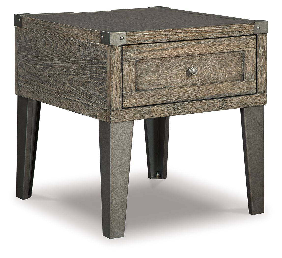 Chazney - Rustic Brown - Rectangular End Table