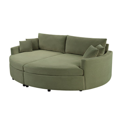 Oversized Double Chaise Lounge Sofa With USB Ports
