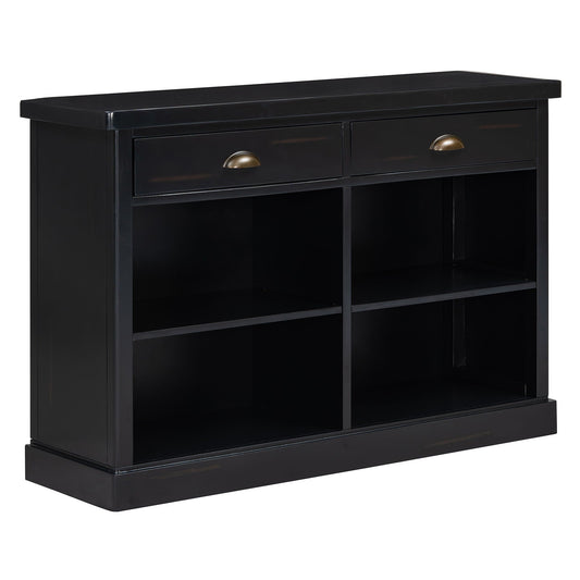 Console Table With 2 Drawers And Open Shelves