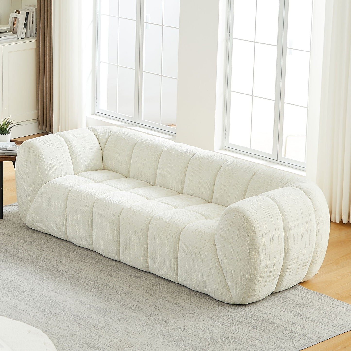 Modern Sofa With Piano Key Backrest
