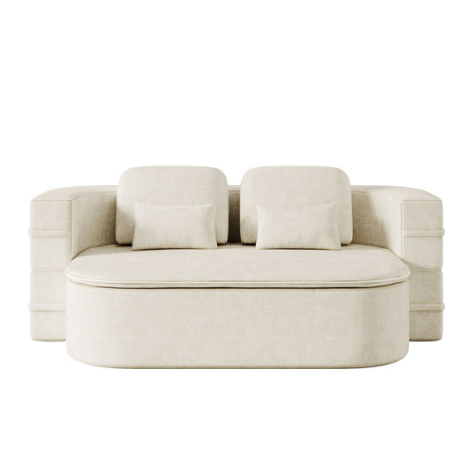 2 In 1 Foldable Sofa Bed With Multi Functional Blanket, Floor Lounge Sofa